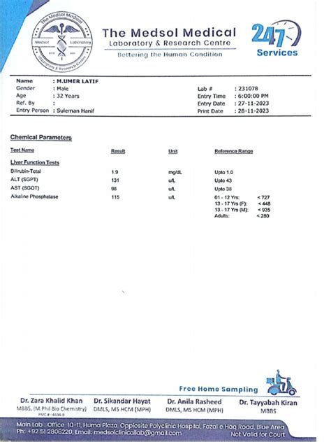 Toradh íomhá ar Us Hospital Testing Report