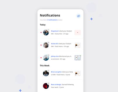 Afbeeldingsresultaten voor Notification List Web UI Design