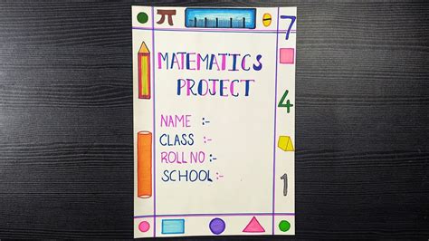 Image result for Mathematics Project Front Page Design