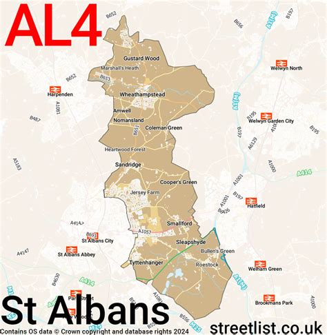 Image result for Al Postcode Area