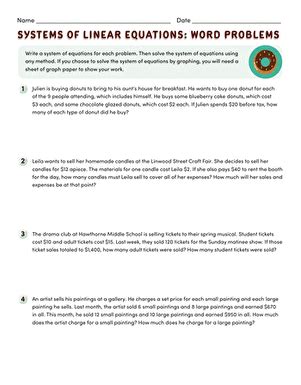 Toradh íomhá ar Turn Word Problems into Equations Worksheet PDF