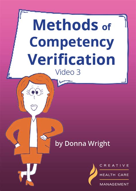 תוצאת תמונה עבור Donna Wright Competency Verification Methods