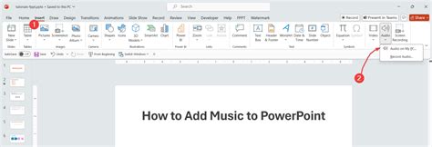 How to Insert Audio in PowerPoint に対する画像結果