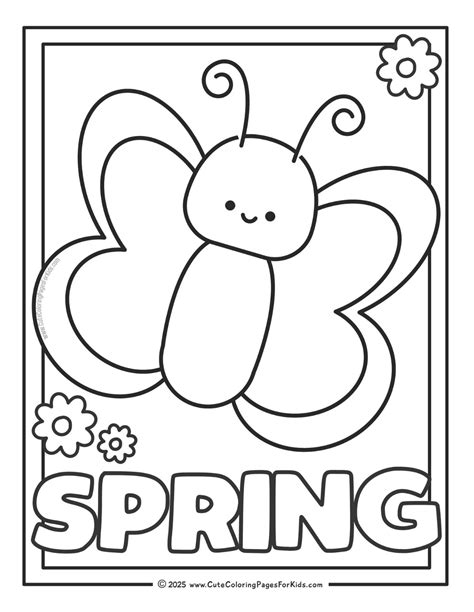 Image result for Simple Spring Coloring Pages for Kids