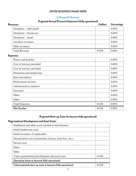 Image result for NonProfit Financial Statement Examples