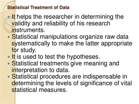 Image result for Statistical Treatment of Data Sample