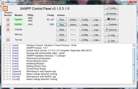 Xampp Start MySQL Command Line に対する画像結果