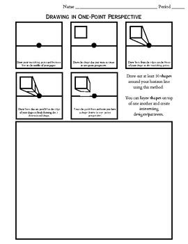 Image result for One Point Perspective Drawing Worksheet