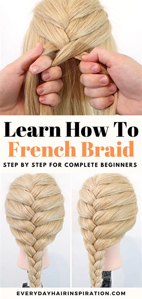 Image result for French Braid Hair Tutorial