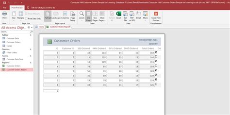 Toradh íomhá ar Creating an Access Database