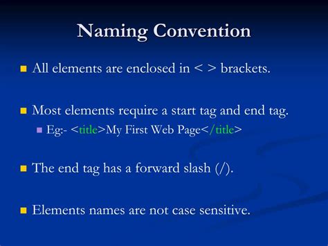 Image result for HTML Naming Convention