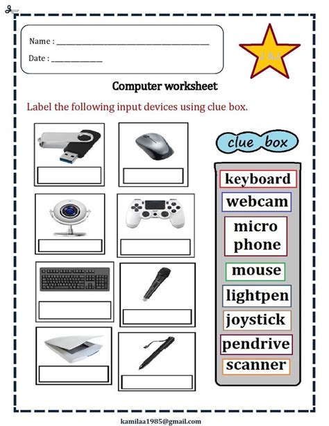 Image result for Input Ouutput Devices Workdsheet
