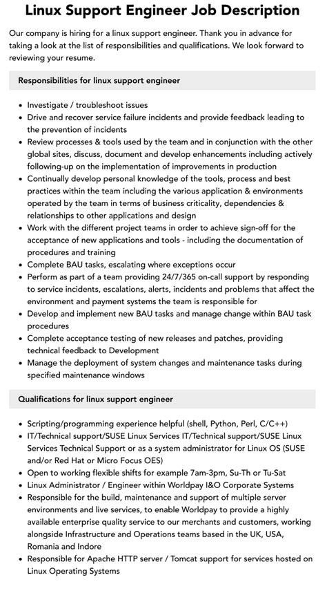 Afbeeldingsresultaten voor Linux Engineer Jobs