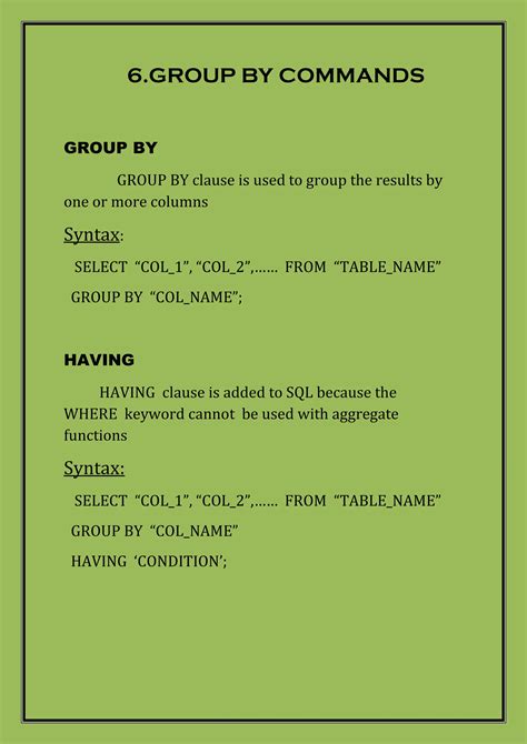Image result for SQL Commands Cheat Sheet