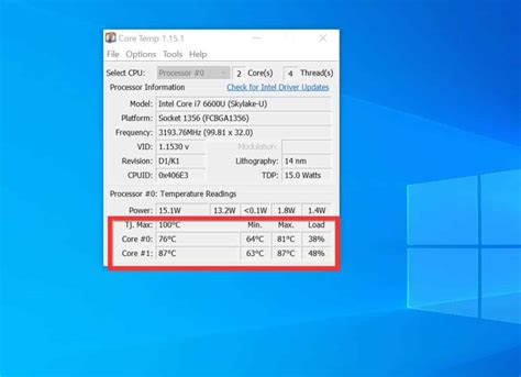 Toradh íomhá ar How to Temp Test CPU
