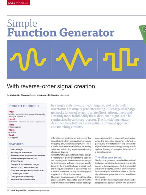 Function Generator: Simple | PDF | Amplitude | Sine Wave
