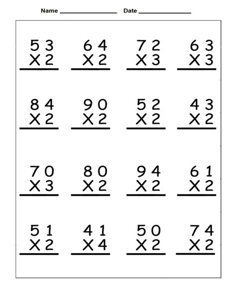 Image result for Free Printable Math Worksheets for 5th Grade Multiplication