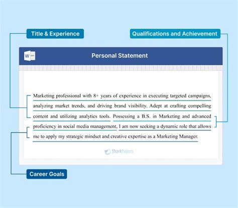 Image result for Personal Talent Statement Examples