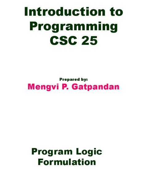 Image result for Program Logic Formulation Background