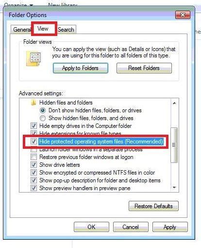Image result for Hide Protected Operating System Files