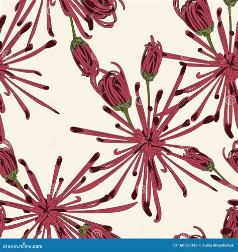 Seamless Flower Pattern for Fabric Design. Stock Illustration ...