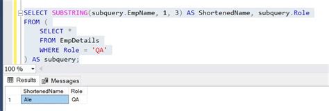Select Substring SQL に対する画像結果