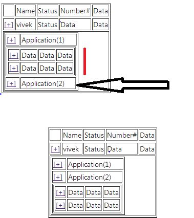 Image result for Table Collapse Row