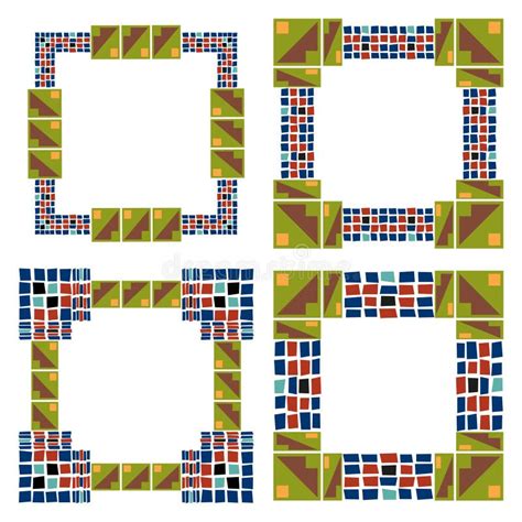 Toradh íomhá ar Geometric Colorful Vector Frames