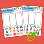 Afbeeldingsresultaten voor Color Sorting Printable