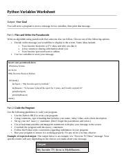 Toradh íomhá ar Python Variables Pseudocode