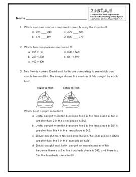 Sample Test for Comparing Numbers に対する画像結果