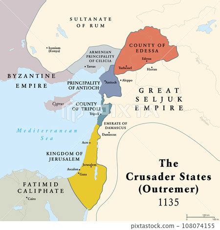 Toradh íomhá ar Second Crusade Levant Map