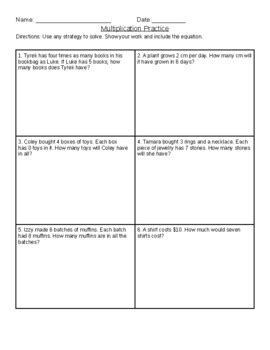 Image result for Word Problems Performance CGI 3rd Grade Multiplcato
