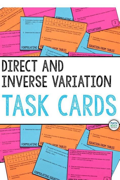 Image result for Direct Inverse Variation Manipulatives