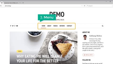 Toradh íomhá ar Image of Menu Tab On Blog