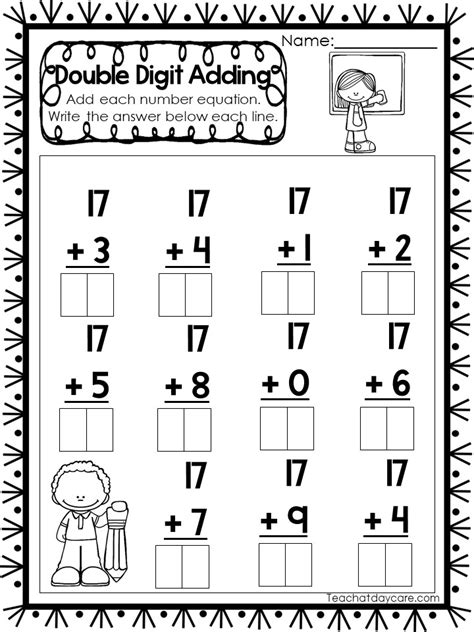 Image result for Cut and Paste Double-Digit Addition Worksheets