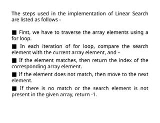 Image result for Linear Search in a Sorted Array Algorithm