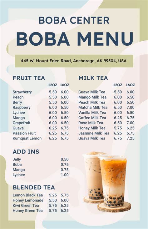 Image result for Boba Screen Menu