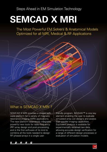 SEMCAD MRI Array に対する画像結果