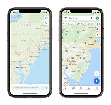 Image result for Android vs iPhone Map