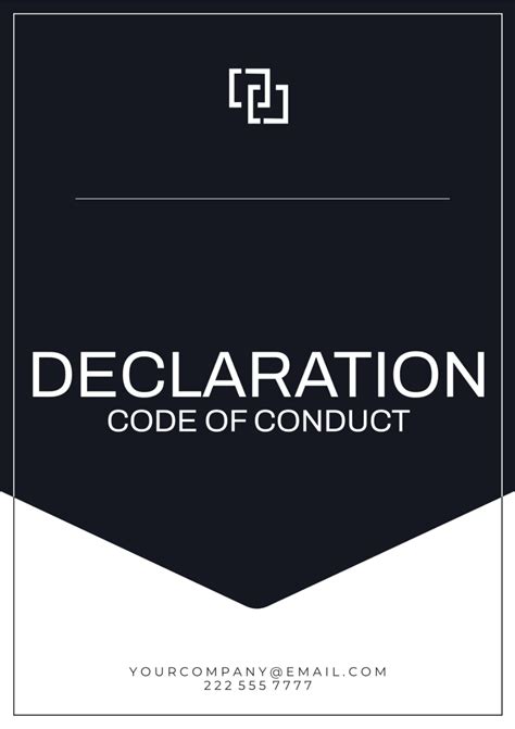 Code of Conduct Declaration Form PNG के लिए छवि परिणाम