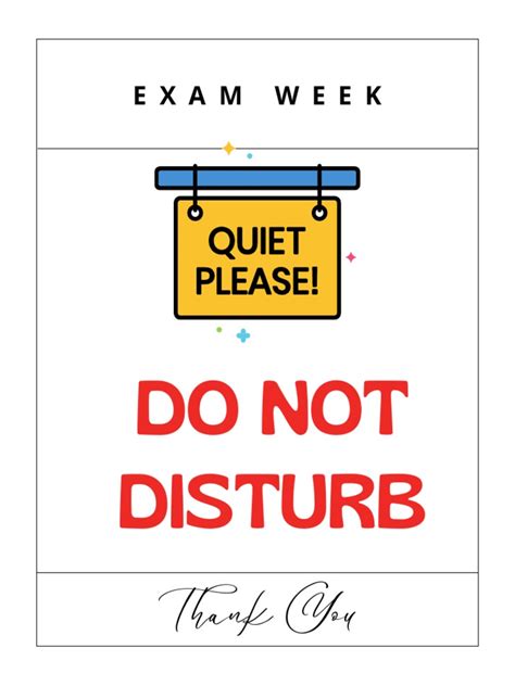 Image result for Do Not Distrub Exam Sign