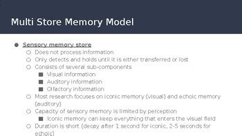 Image result for Multi-Store Memory Model Psychology