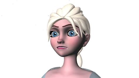Image result for Frozen Elsa Head 3D Model