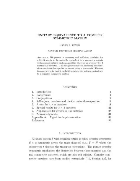 Image result for Complex Symmetric Matrix