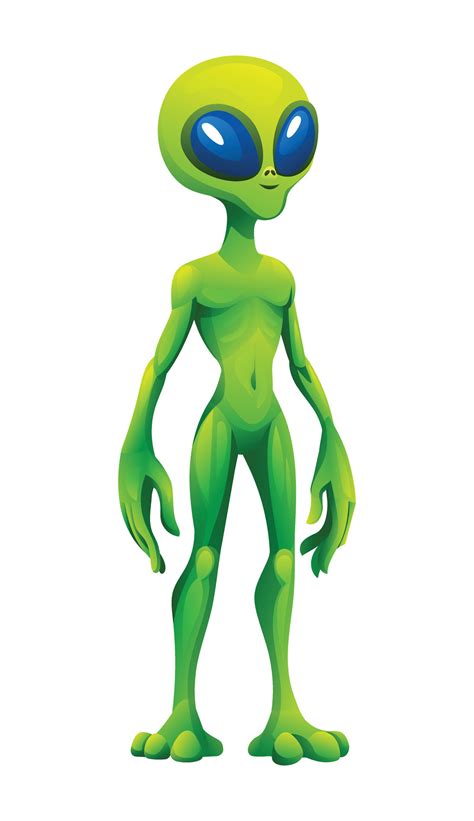 Alien cartoon character Illustration isolated on white background ...