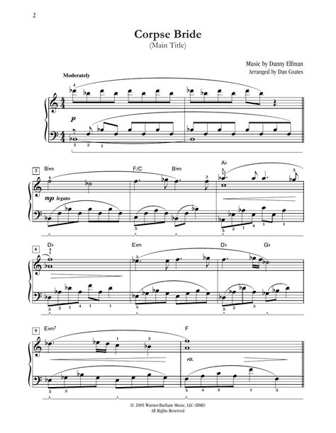 Toradh íomhá ar Roblox Sheet Music Corpse Bride