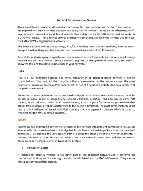 Image result for Communication Devices of a Network Computer Form 4 PDF