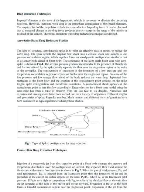 Drag Reduction Techniques | PDF | Drag (Physics) | Shock Wave