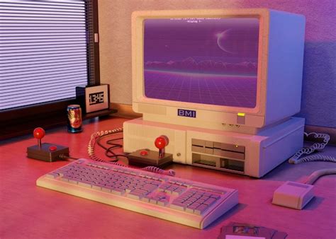 Image result for Retro Computer Desk